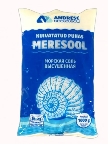 Meresool, ANDRESE SOOLALADU, kuivatatud, 1kg