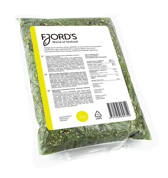 Wakame salat FJORD'S, sojakastme ja seesamiseemnetega, külmutatud, 1kg
