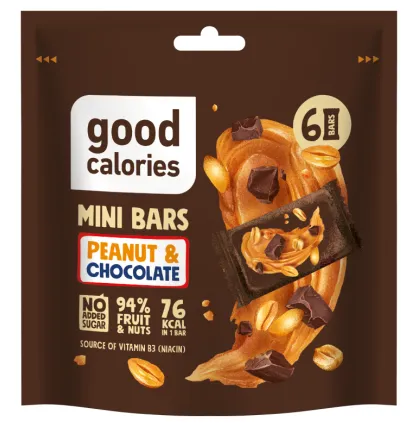 Mini batoonid GOOD CALORIES pähkli ja šokolaadimaitselised 108g