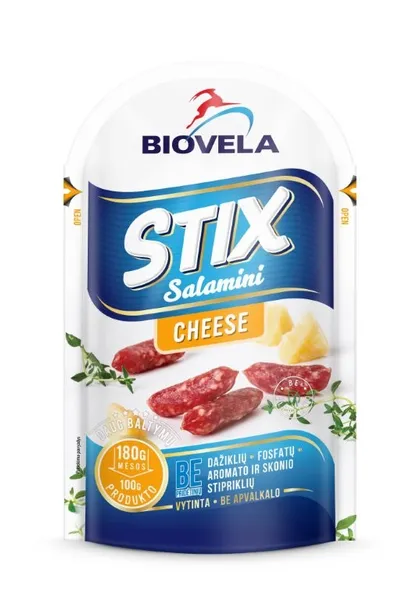 Mini salaami vorstid BIOVELA, vinnutatud, juustuga, 80g