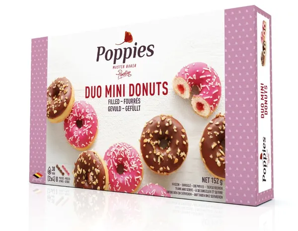 Minisõõrikute assortii POPPIES, Duo, 2 maitset,  8tk, külmutatud, 152g