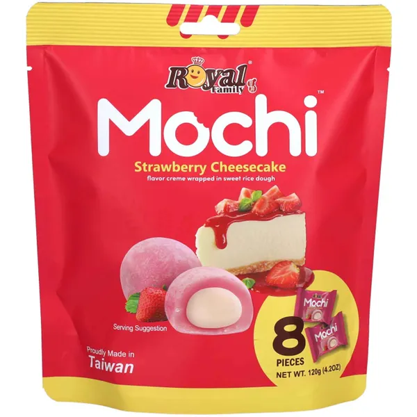 Mochi ROYAL FAMILY, maasika-juustukoogi maitseline, 120 g