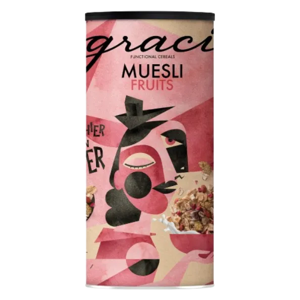 Müsli “Fruits”, GRACI, marjade ja puuviljadega, lisatud Omega-6 rasvhapet, rikastatud fosforiga, 500