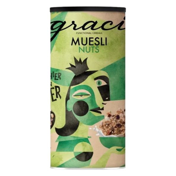Müsli “Nuts”, GRACI, pähklitega, rikastatud E-vitamiiniga, 500 g