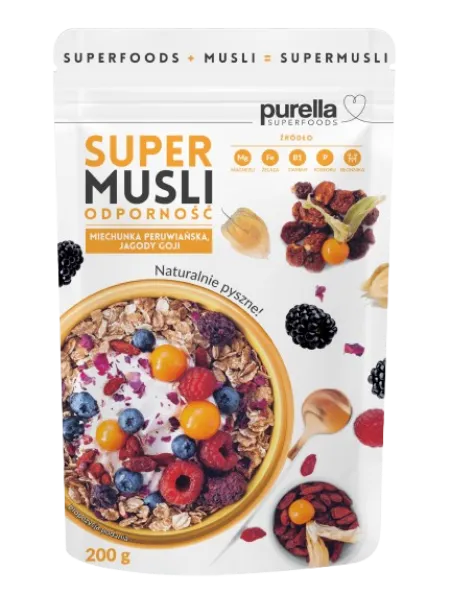 Müsli PURELLA, täisteravilja ja kuivatatud marjadega, 200g