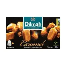 Karamellimaitseline Tseiloni must tee niidiga kotis 20pk, DILMAH, 30 g