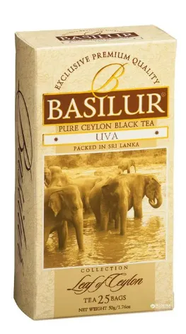 Must tee Leaf of Ceylon Uva, BASILUR, 50g, 25tk teekott