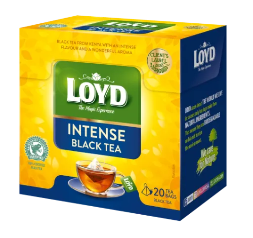Must tee LOYD Black Intense, 20 x 2g  püramiid kotis