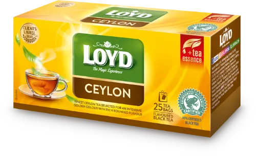Must tee LOYD Ceylon 25x2g kahekambriline teekott