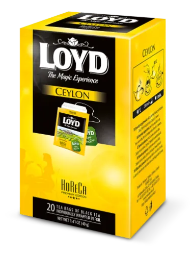 Must tee LOYD Horeca  Ceylon 20 x 2g kahekambriline teekott ümbrikus