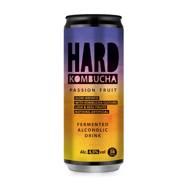 Muu alkohoolne jook RUDY'S, Kombucha Hard, Passion Fruit, 4,5%vol, 330ml, purk,R25/201182/46