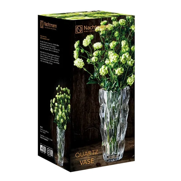 NACHTMANN,vaas, Quartz, kristall  D 12,4 cm, H 26 cm, tk