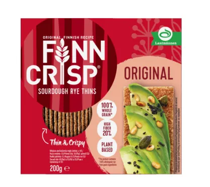 Näkileivad FINN CRISP, Original Taste, rukkijahust, õhukesed, 200g