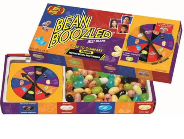 Närimiskompvekid JELLY BELLY, Bean Boozled, Spinner Gift Box koos mänguga, kummaliste maitsetega, 10