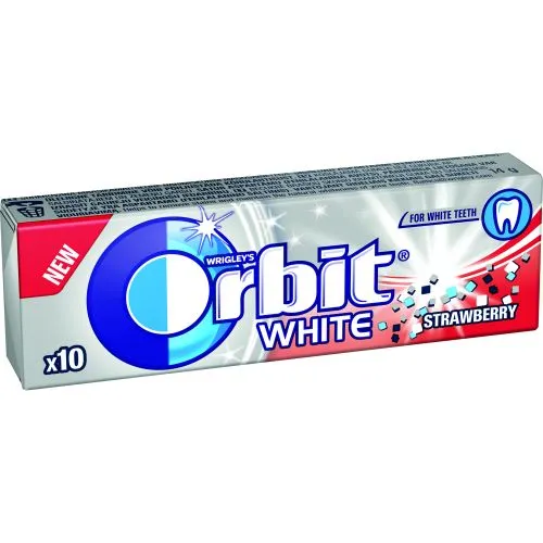 Košļājamā gumija Orbit White Strawberry Stickpack 10pcs 15g