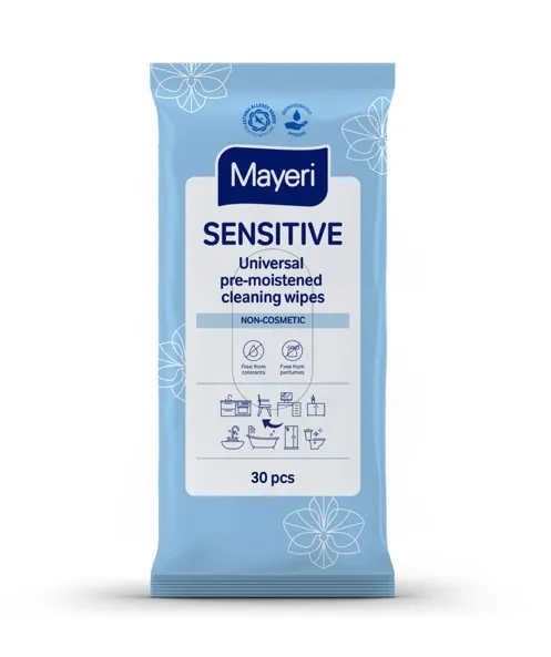 Puhastuslapid Sensitive niisutatud universaalsed, MAYERI, 30 tk