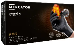 Nitriilkindad, suurus L, mustad, Powergrip, Mercator, 50 tk
