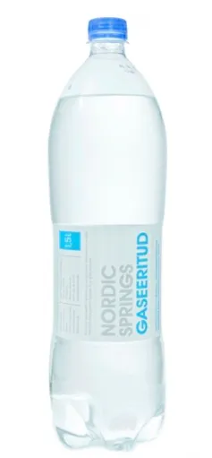 NORDIC SPRINGS Vesi gaasiga 1,5l PET
