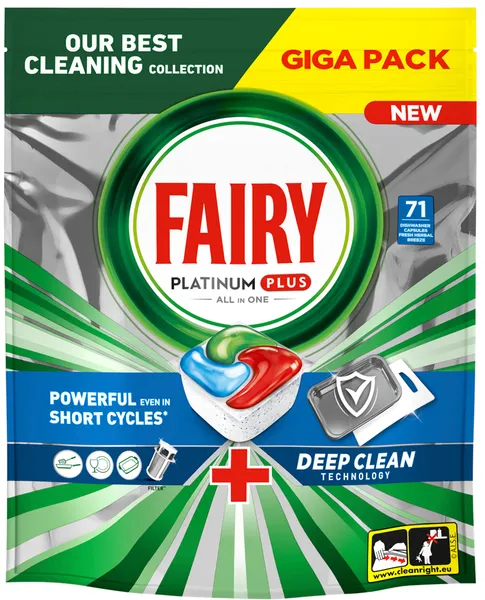 Nõudepesumasina kapslid FAIRY Platinum+ Deep Clean, 71tk