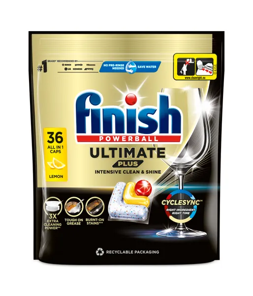 Nõudepesumasina tabletid FINISH, Ultimate PLUS, Lemon, 36 tk