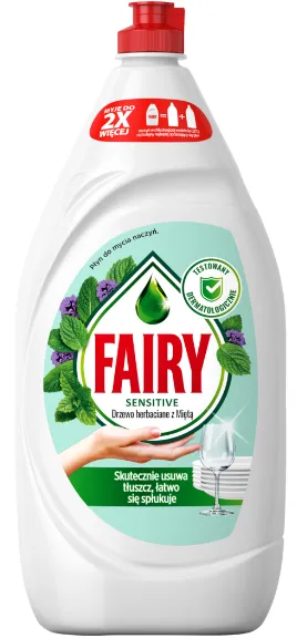 Trauku mazg.līdz. FAIRY Sensitive Tea Tree&Mint, 1350ml