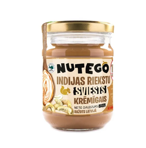 Nutego Kreemjas india pähklivõi, 100 %, 250 g.
