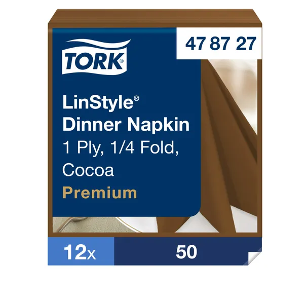 Õhtusöögisalvrätikud  39 x 39 cm, 4F, kakao,  50 tk., 478727, TORK LinStyle