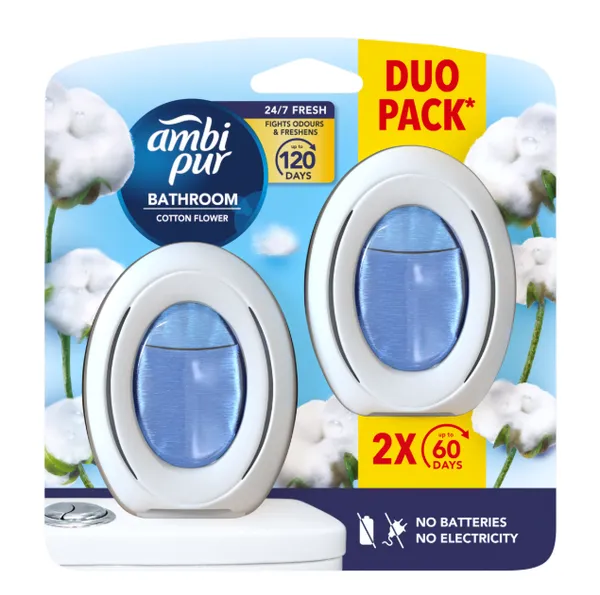 Õhuvärskendaja AMBI PUR Cotton, 2X8ml