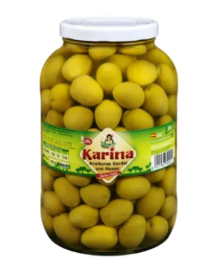 Oliivid KARINA, rohelised, kividega, anšoovise maitsega 3895ml/2350g