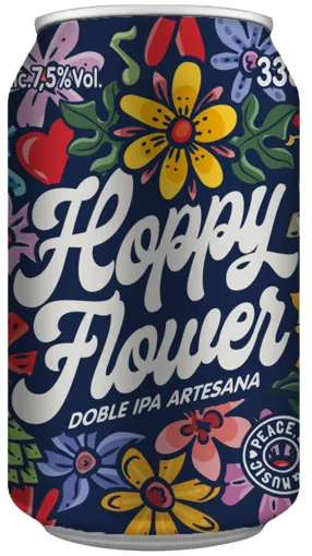 Alus HOPPY FLOWER bundžā, 7.5%, 0.33l (DEP)