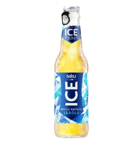 Õlu SAKU ON ICE 5%vol, 330ml, R21/155290/37, pudel