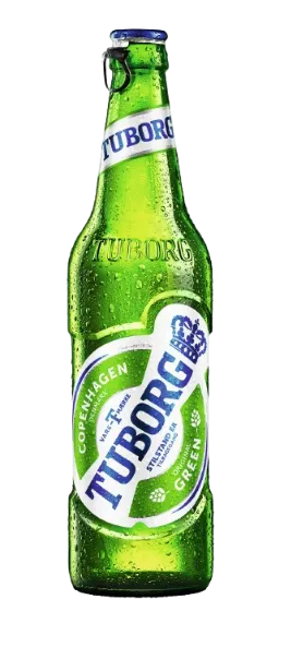 Alus TUBORG Green, 4,6%, stiklā, 0.33l (DEP)