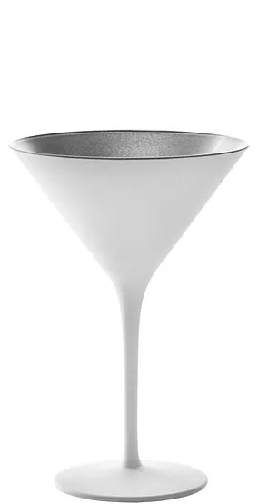 OLYMPIC klaas, valge/hõbe, kristall, 240 ml, H-17,2 cm, 6 tk, Nr.257