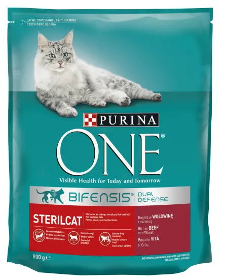 ONE kuiv kassitoit, steriliseeritud kassidele 800g