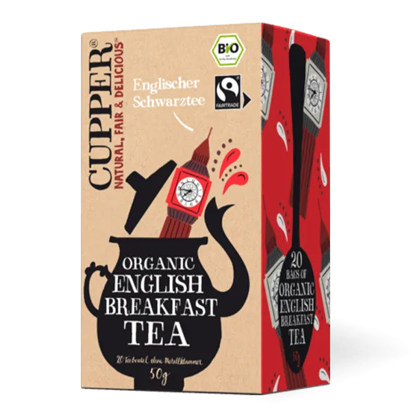 Orgaaniline tee CUPPER English Breakfast 50g, 20tk teekott