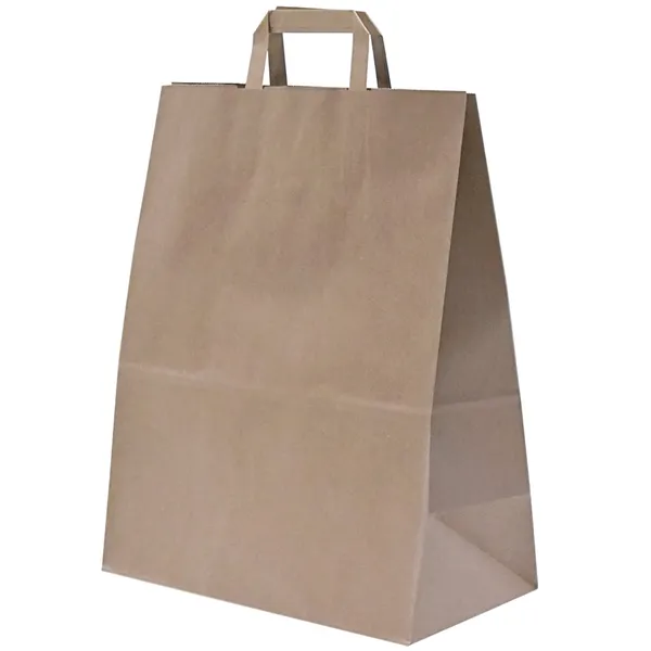 Paberkott 32 + 17 x 40 cm lamedate pabersangadega, pruun, 100g/m2, 50% recycled