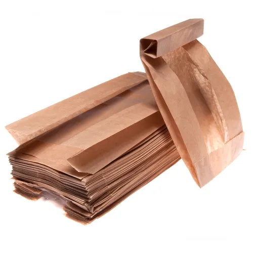 Paberkott aknaga 12 x 5 x 24 cm, 35g/m2, 100tk, pruun