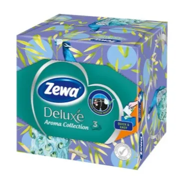 Pabersalvrätikud karbis ZEWA Deluxe Aroma Collection, 3-kihiline, 60tk