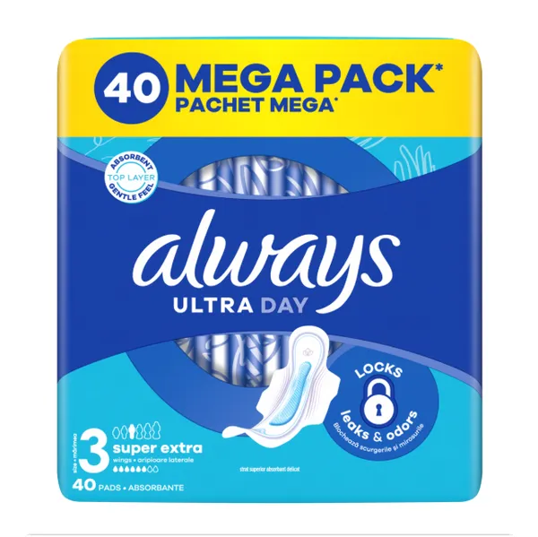 Pads ALWAYS Ultra Super Extra, Mega Pack S3, 40tk