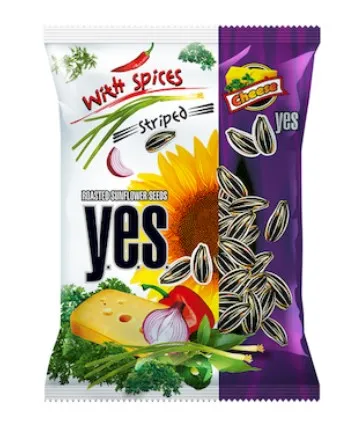 Päevalilleseemned Y.E.S. juustumaitselised, triibulised, röstitud, 300g