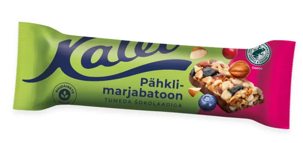 Pähkli-marjabatoon tumeda šokolaad. Kalev 44g