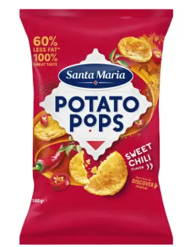 Kartupeļu čipsi ar saldo čili piparu garšu 100 g, Santa Maria