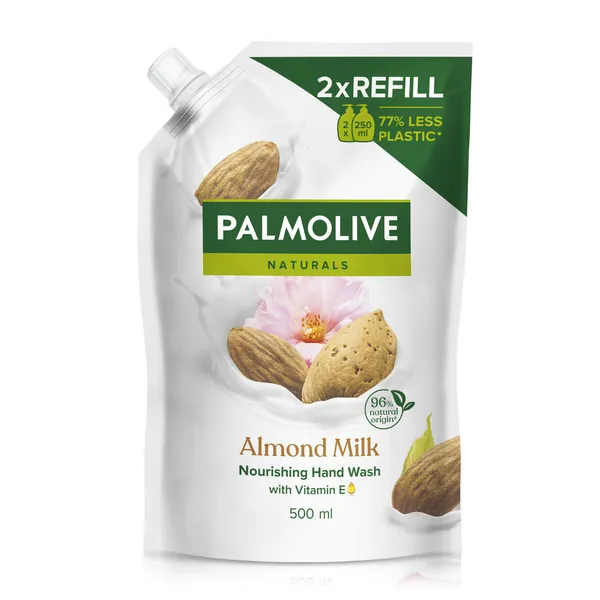 Vedelseep Naturals Almond täitepakend, PALMOLIVE, 500 ml