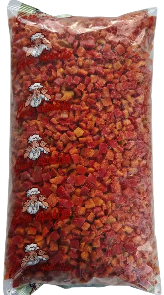 Paprikakuubikud, 10x10mm, külmutatud, 2,5kg