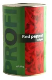 Sarkana paprika PROFI, strēmeles, 4.25kg/2.3kg