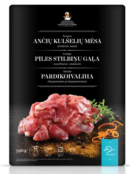Pardikoivaliha REINUVADERI PIDUSÖÖK, hautamiseks ja küpsetamiseks, tükeldatud, jahutatud, 340g