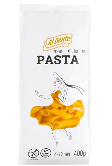 Pasta AL DENTE, Penne, gluteenivaba, maisijahu, 400g