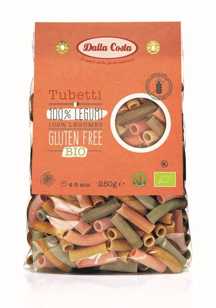 Pasta DALLA COSTA Tubetti, oajahust, ökoloogiline, 250g,IT-BIO-006