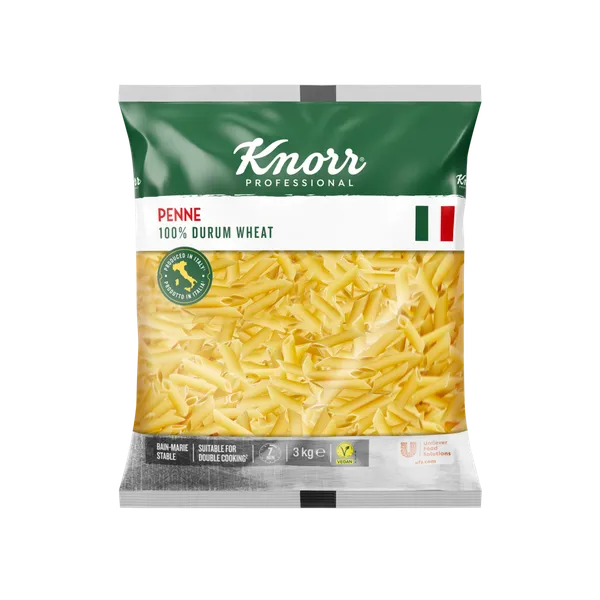 Pasta KNORR, Penne Rigate, durum, 3 kg