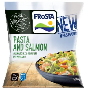 Pasta lõhega tillikastmes, külmutatud, 400g